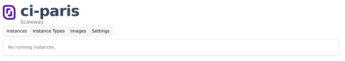 Header of a connected Scaleway account, with its tabs
